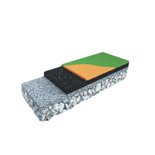 helstøpt gummidekke