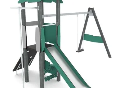 Recycled Leketårn med huske Recycled Leketårn med huske