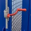 Nærbilde av nettstrammingen til pickleballbingen fra Moovment