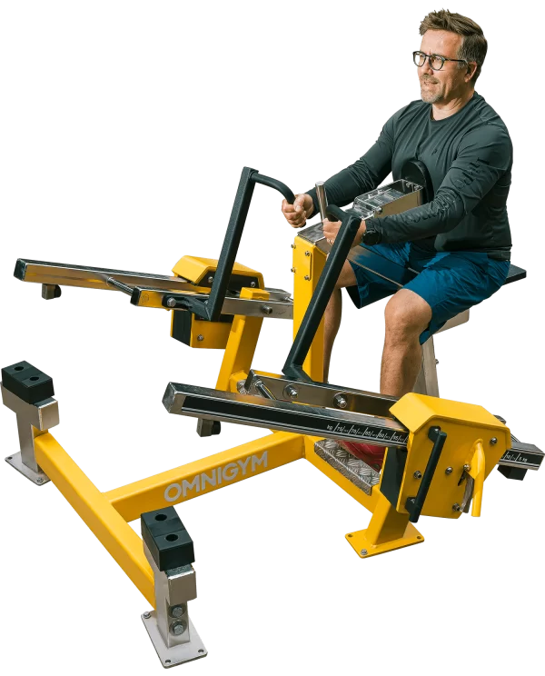 seated row treningsapparat med justerbar vekt