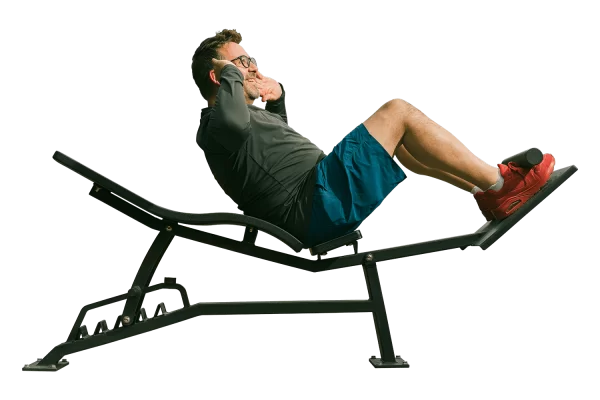 Utendørs situps-benk med justerbar ryggstøtte