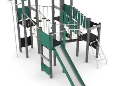 Recycled klatrestativ med 3 broer Recycled klatrestativ med 3 broer