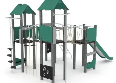 Recycled klatrestativ med 3 broer Recycled klatrestativ med 3 broer