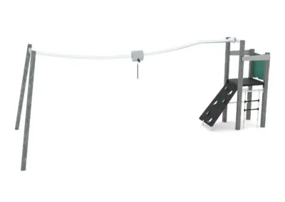 Recycled klatrestativ med zipline Recycled klatrestativ med zipline