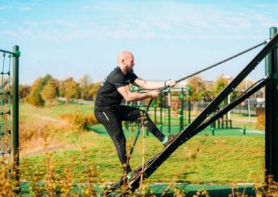Climbing wall + net Climbing wall + net