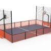 Miniballbinge med basket og ballfangernett