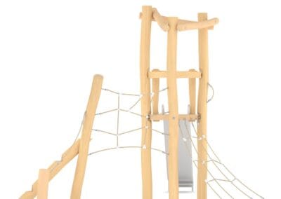 Robinia leketårn med nett og sklie Robinia leketårn med nett og sklie
