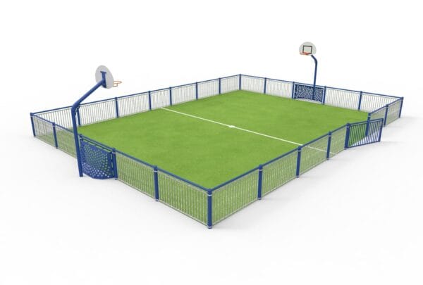 Treerballbinge med basketmål og fotballmål