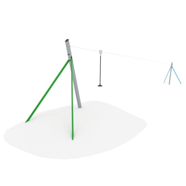 Zipline i pulverlakkert stål