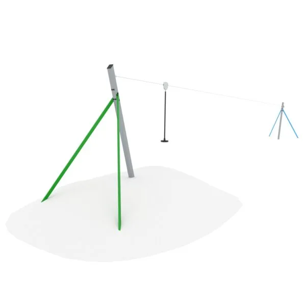 Zipline i pulverlakkert stål