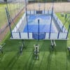Treningspark og pickleballbinge sett ovenfra